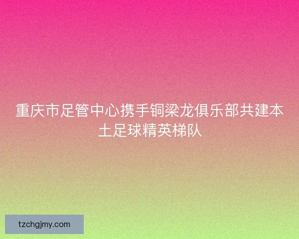重庆市足管中心携手铜梁龙俱乐部共建本土足球精英梯队